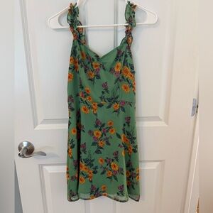 All in Favor Green Sundress with Spaghetti Straps for Weddings